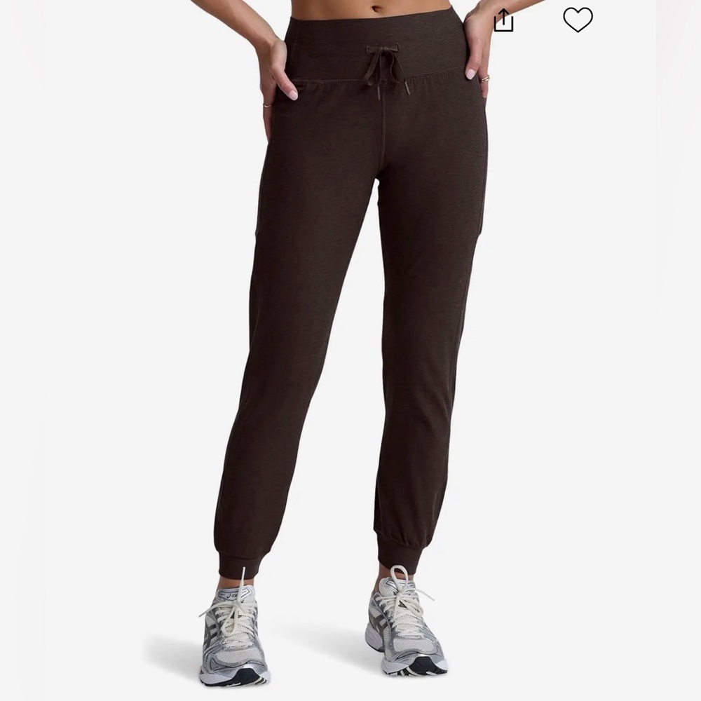 Beyond Yoga Spacedye The Go Pocket Joggers, Dark Chocolate Heather, XS, NWT